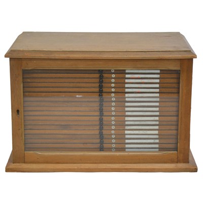 Lot 351 - Early 20th Century walnut collectors cabinet