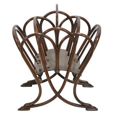Lot 364 - Thonet Bentwood magazine rack, model no.1