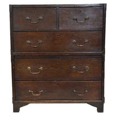 Lot 284 - Oak campaign chest