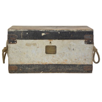 Lot 305 - Old wooden seaman's chest