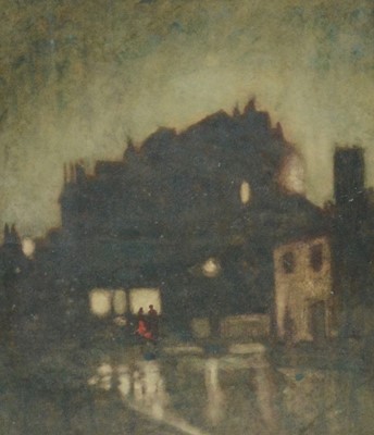 Lot 243 - Hesketh Hubbard, Nocturne with figure in a building