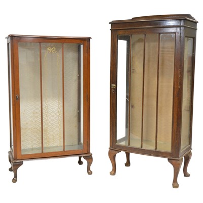 Lot 444 - Two small glazed display cabinets