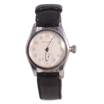 Lot 431A - Rolex - a mid-size Oyster stainless steel manual wind wristwatch.