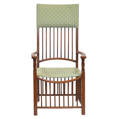 Lot 496 - Arts and Crafts style 'birdcage' armchair