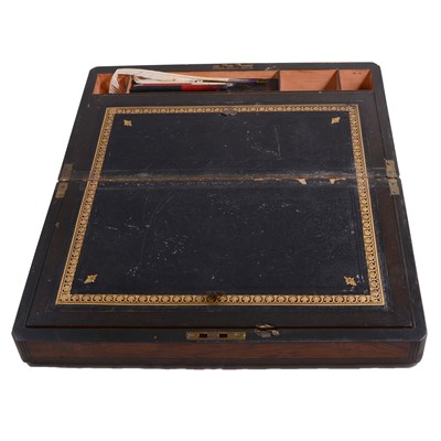Lot 201 - Large Victorian rosewood writing slope