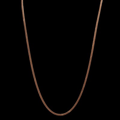 Lot 344 - A 9 carat yellow gold chain necklace.