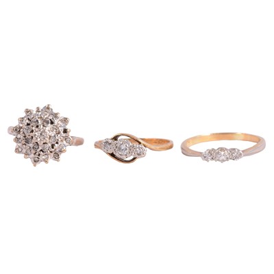 Lot 101 - Three diamond rings.