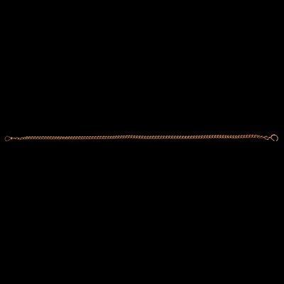 Lot 495 - A 9 carat yellow gold single Albert watch chain.