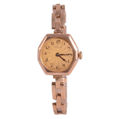 Lot 1086 - Rolex - a lady's 9 carat gold wristwatch