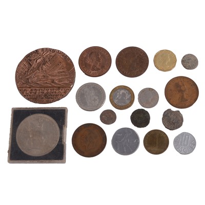 Lot 291 - Collection of British and overseas coins, some silver content.