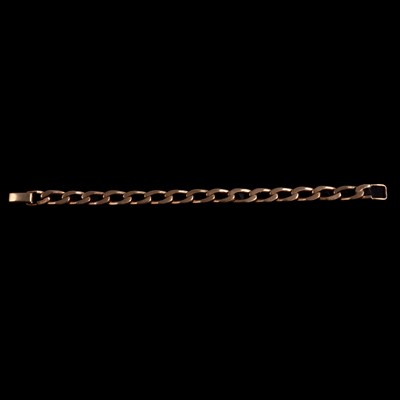 Lot 294 - A yellow metal curb bracelet marked 14K.