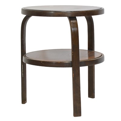 Lot 328 - Walnut and bentwood two-tier circular table