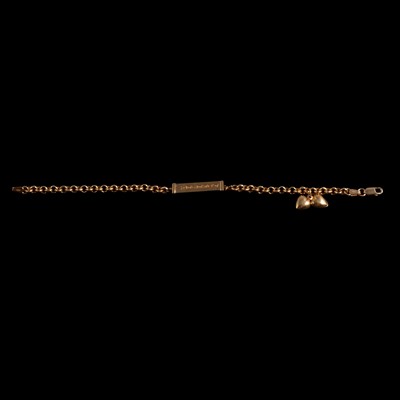 Lot 317 - A 9 carat yellow gold bracelet.