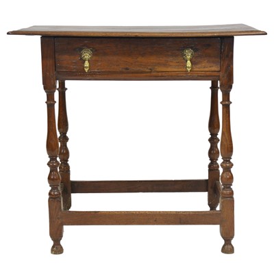 Lot 414 - George III oak side table