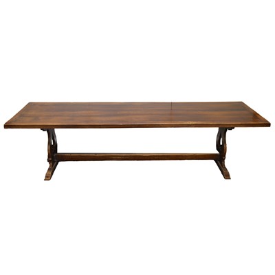 Lot 385 - Oak refectory table