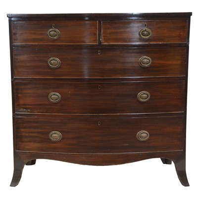 Lot 391 - Victorian mahogany bowfront chest of drawers