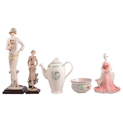 Lot 58 - Small collection of ornamental china, Royal Crown Derby, Poole, figurines, etc.