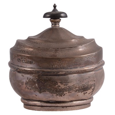 Lot 274 - Silver tea caddy