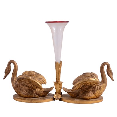 Lot 82 - Gilt metal table centre/ epergne stand, by Elkington & Co., 19th century