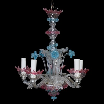 Lot 372 - Venetian glass chandelier