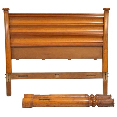 Lot 379 - Victorian satin walnut bed
