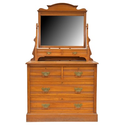 Lot 380 - Victorian walnut two-piece bedroom suite,...