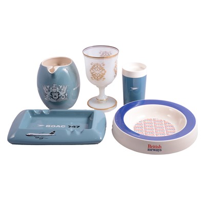 Lot 28 - Quantity of Airline branded ceramics, glassware, and other items