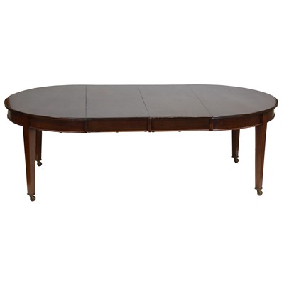 Lot 393 - George III style mahogany dining table