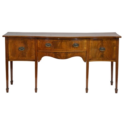 Lot 421 - Victorian mahogany serpentine sideboard