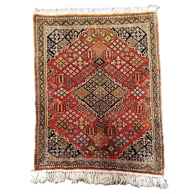 Lot 440 - Small Qum silk rug