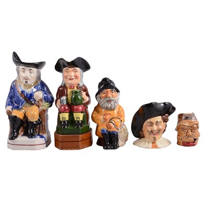 Lot 61 - Collection of Royal Doulton and other character jugs and Toby jugs