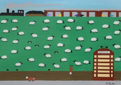 Lot 331 - Gordon Barker, Watching the Train