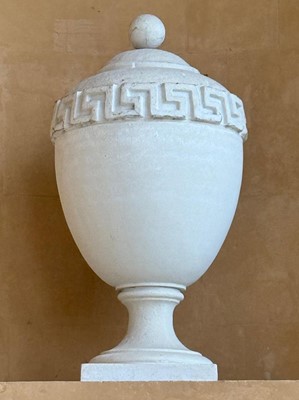 Lot 55 - Pair of Kentian style garden urns