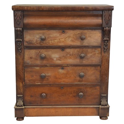 Lot 382 - 19th Century Scottish mahogany chest of drawers