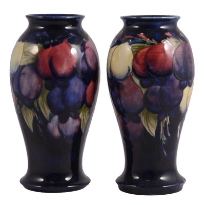 Lot 4 - Pair of Moorcroft pottery vases, Wisteria pattern
