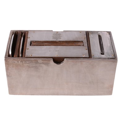 Lot 68 - Silver-mounted officer's mess smoker's box