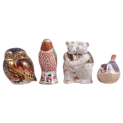 Lot 45 - Four Royal Crown Derby paperweights