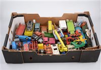 Lot 1168 - Two boxes of diecast model cars and vehciels;...