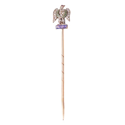 Lot 389 - Regimental interest - A Royal Scots Greys diamond set stick pin.
