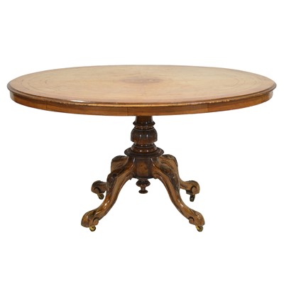 Lot 438 - Victorian bleached walnut table