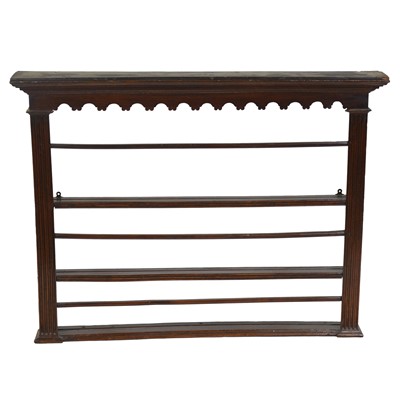Lot 494 - George III oak delft rack