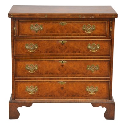 Lot 479 - Reproduction burr walnut bachelors chest