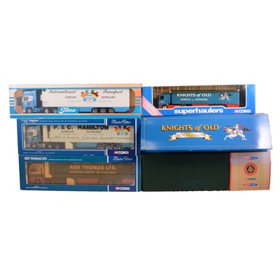 Lot 154 - Five 1:50 scale diecast commercial haulage vehicles, and a 1:64 scale vehicle
