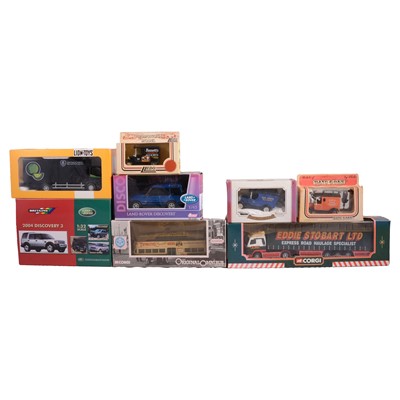 Lot 153 - Box of assorted scale-model diecast vehicles - Cars and Commercial Haulage