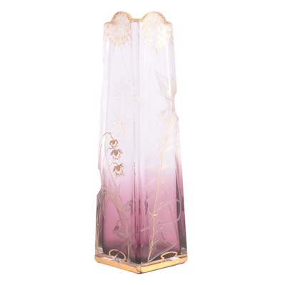 Lot 12 - Bohemian Art Nouveau glass vase, in the style of Daum, attributed to Harrach