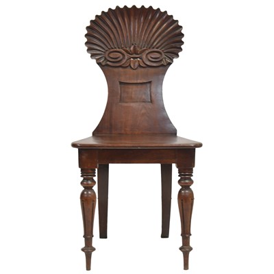 Lot 411 - Victorian mahogany hall chair