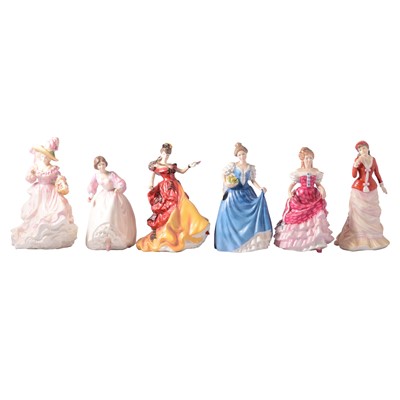 Lot 99 - Eleven Royal Doulton figurines, and a Leonardo Collection figurine.