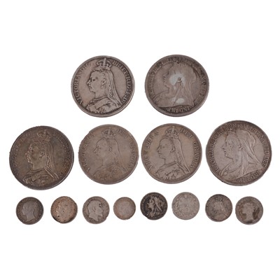 Lot 303 - Collection of British pre-1920 silver content coins.