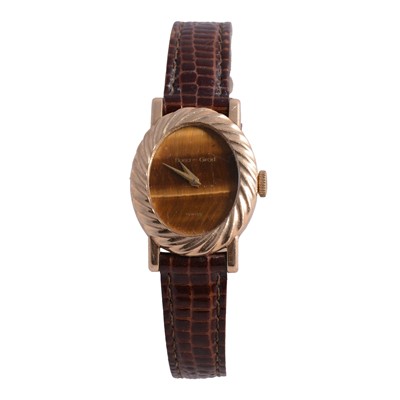 Lot 459 - Bueche-Girod – a lady’s vintage 9 carat yellow gold manual wind wristwatch.