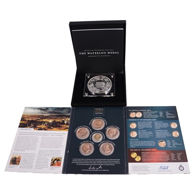 Lot 283 - The Battle of Waterloo Medallion Set, and The Waterloo Medal.